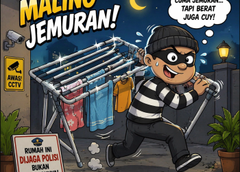 NEKAT BANGET! Jemuran Polisi Disikat, Eh Pelaku Malah Dijemput Tim Opsnal!