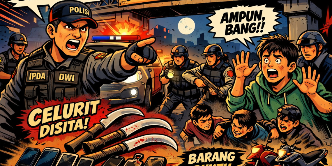 Konvoi Maut Remaja Bawa Celurit Dibekuk! Nyali Ciut, Kabur Kocar-Kacir Digasak Polisi”