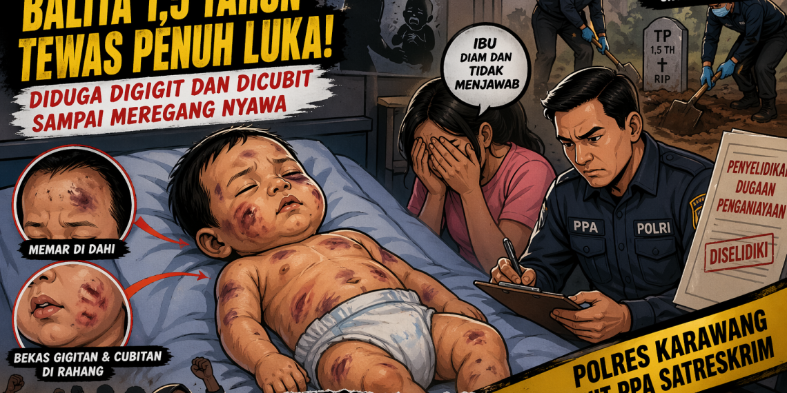 Balita 1,5 Tahun Tewas Penuh Luka! Diduga Digigit dan Dicubit Sampai Meregang Nyawa