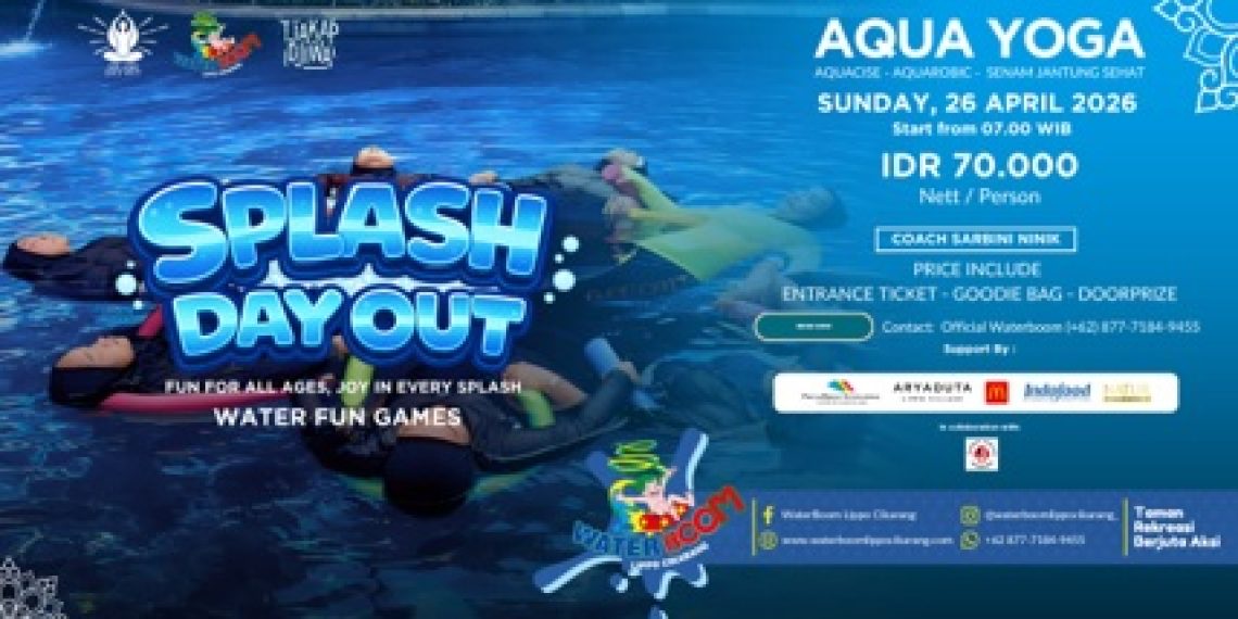 Nyemplung Sehat! Aqua Yoga di WaterBoom Lippo Cikarang Bikin Badan Segar Lagi
