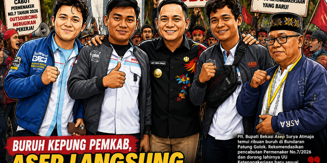 Plt Bupati Bekasi Asep Surya Atmaja “Pasang Badan” untuk Buruh, Aturan Outsourcing Minta Dihapus