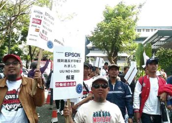 Tuntut Penyelesaian Dugaan Union Busting dan PHK Pekerja Epson, Buruh FSPGI Kembali Demo di Tiga Lokasi Jakarta