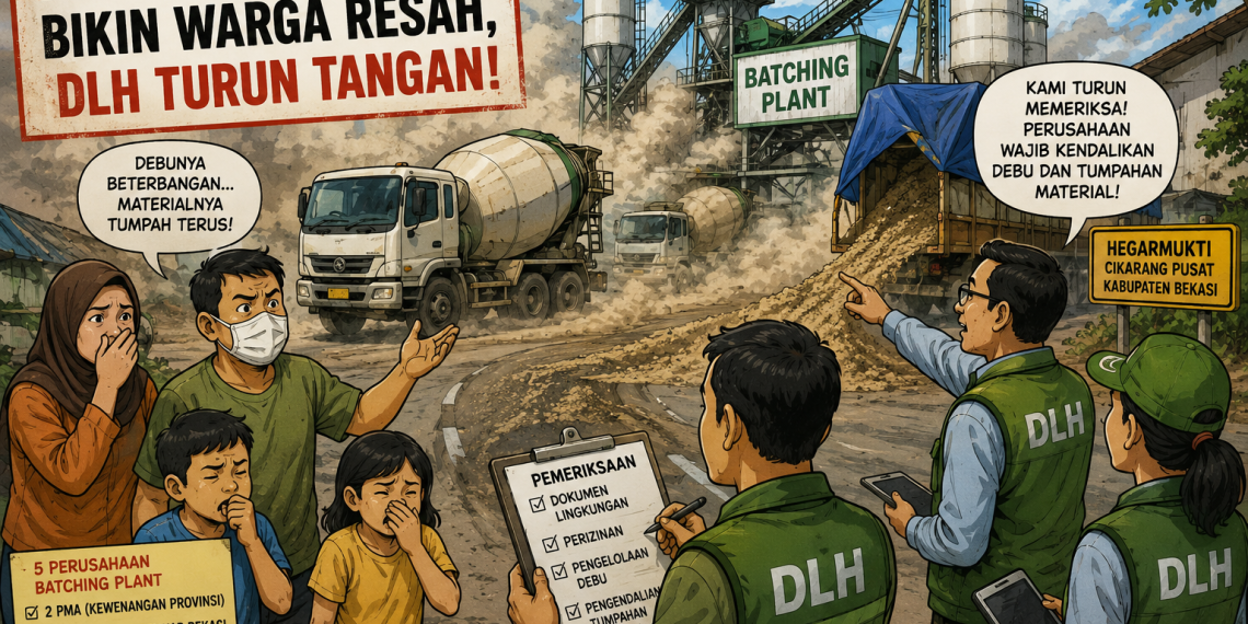 Hegarmukti Diselimuti Debu, 5 Batching Plant Masuk Radar DLH