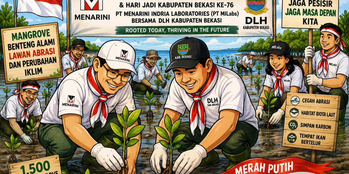 1.500 Mangrove Ditanam di Pesisir Bekasi, Lawan Abrasi dan Krisis Iklim