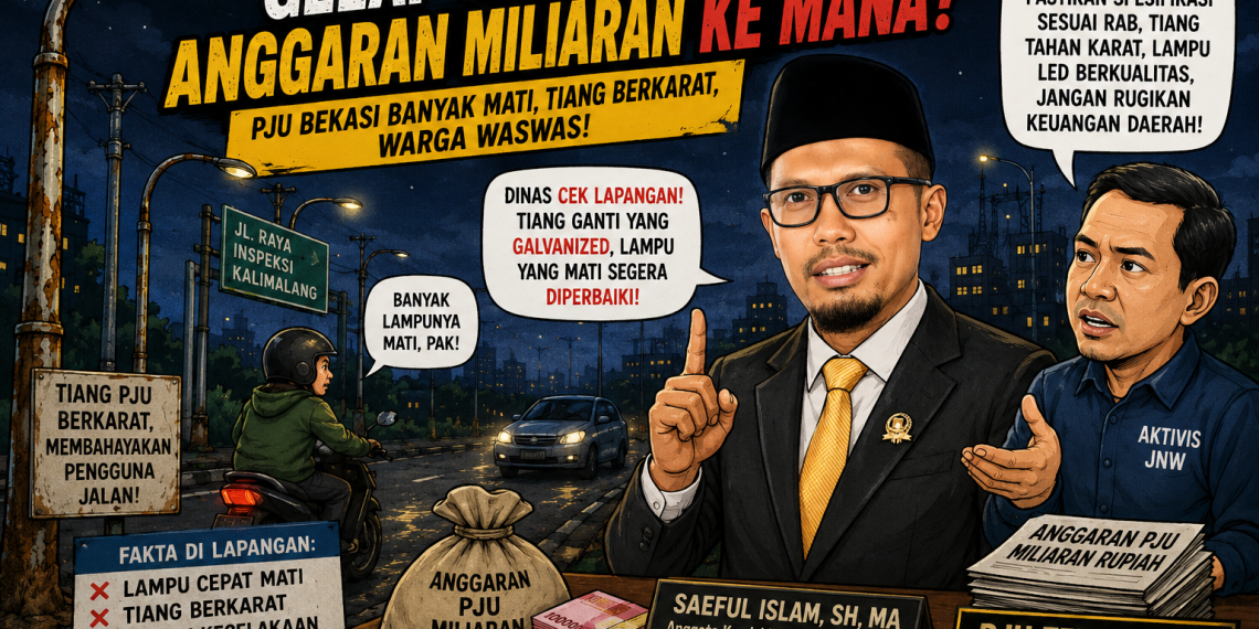 Gelap Gulita! PJU di Kali Malang Banyak Mati, Tiang Berkarat Bikin Warga Waswas
