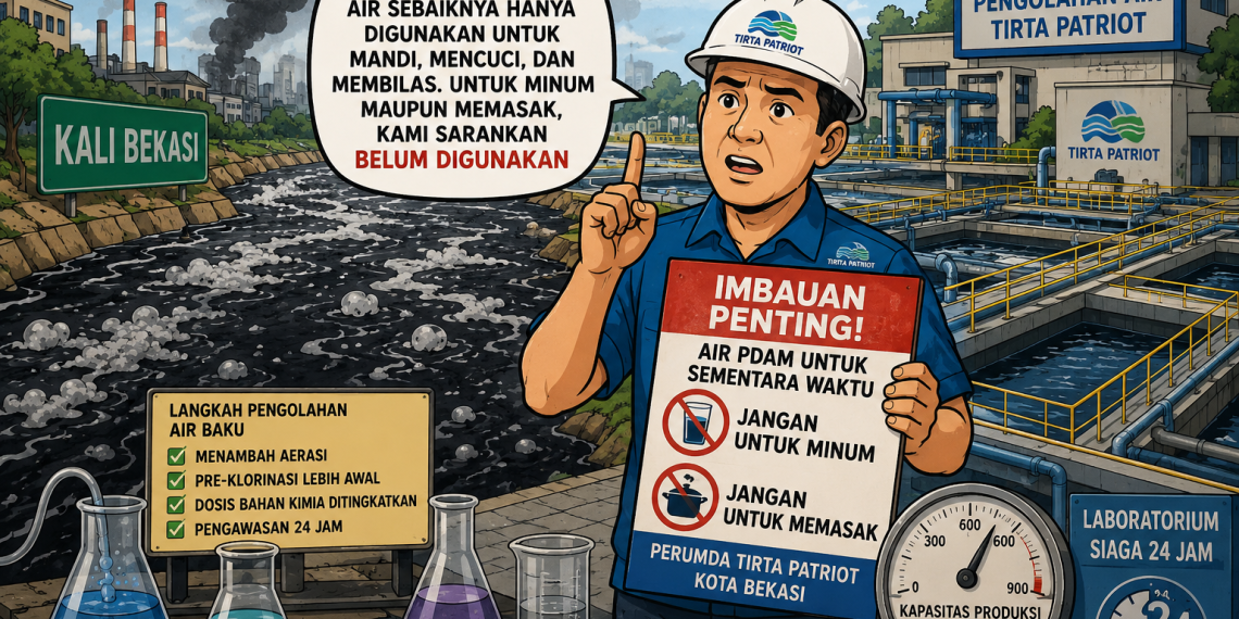 Air Kali Bekasi Menghitam, PDAM Minta Warga Jangan Diminum Dulu!