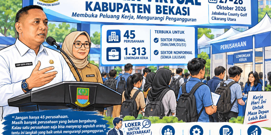 Job Fair Virtual Kabupaten Bekasi Buka 1.313 Lowongan dari 45 Perusahaan